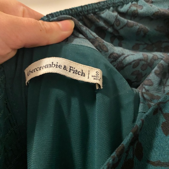 Abercrombie & Fitch Dark Green Long Sleeve Dress - Picture 5 of 5